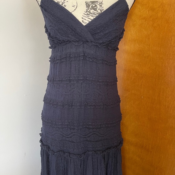 Eliza J Navy Blue Boho Ruffle Dress - Picture 8 of 16